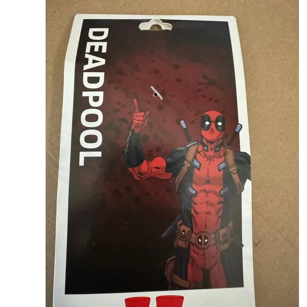 MARVEL DEADPOOL Crew Socks NIP Sock Size 10 - 13  Ages 14 & Older